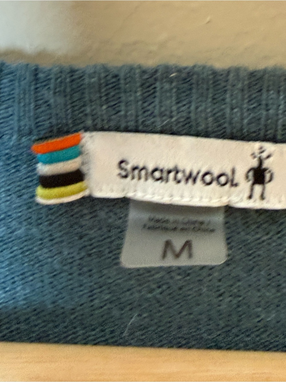 Smartwool Size M Slate Blue V-Neck Sweater - Picture 2 of 5